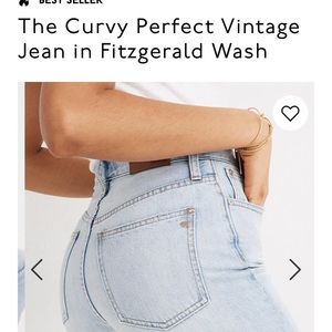 Madewell curvy perfect vintage jean